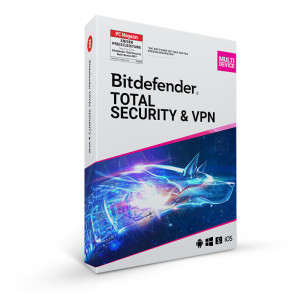 Bitdefender Total Security e Premium VPN 3 Dispositivi