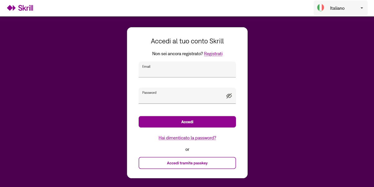 Login Skrill