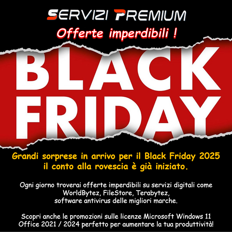 Black Friday Servizi Premium