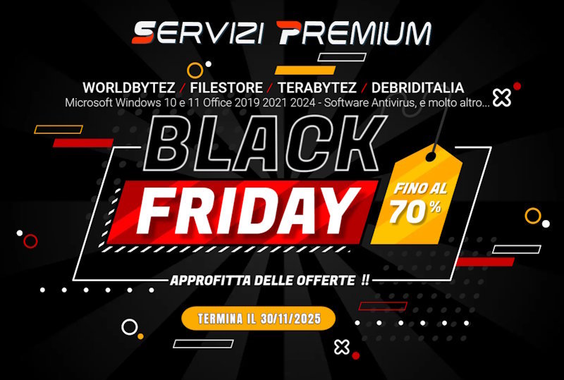 Black Friday Servizi Premium