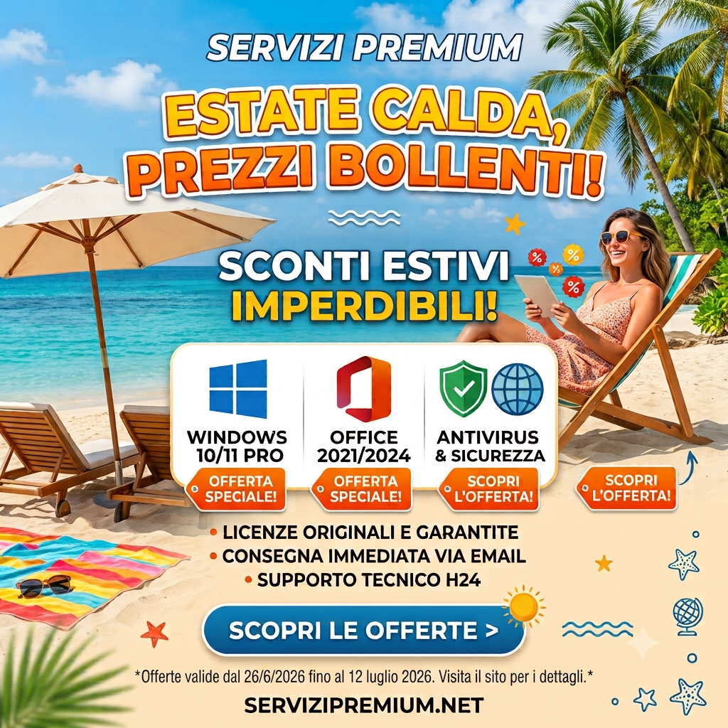 Promozione Estiva Servizi Premium - Licenze Digitali