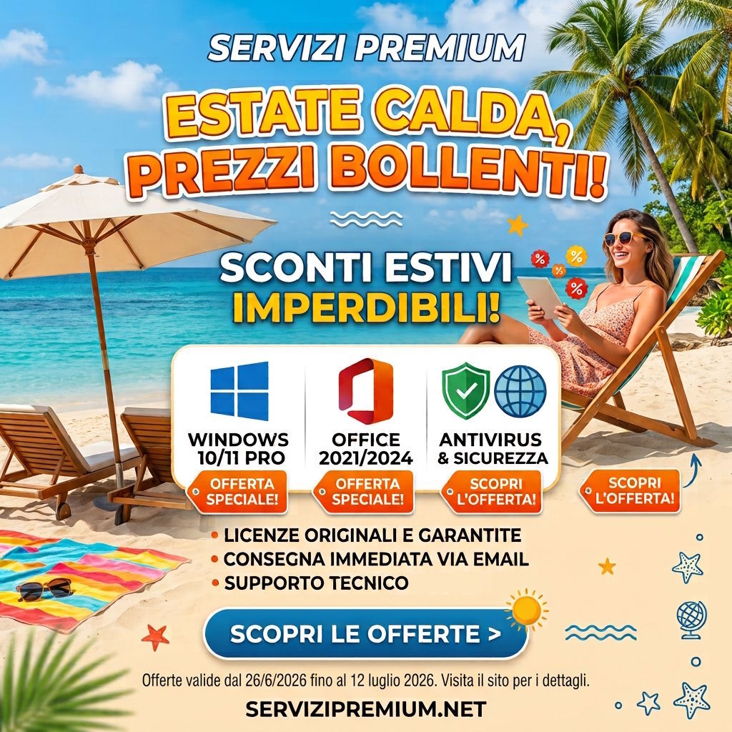 Promozione Estiva Servizi Premium - Licenze Digitali
